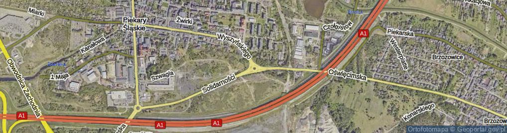 Zdjęcie satelitarne Rondo Kopalni Andaluzja rondo.